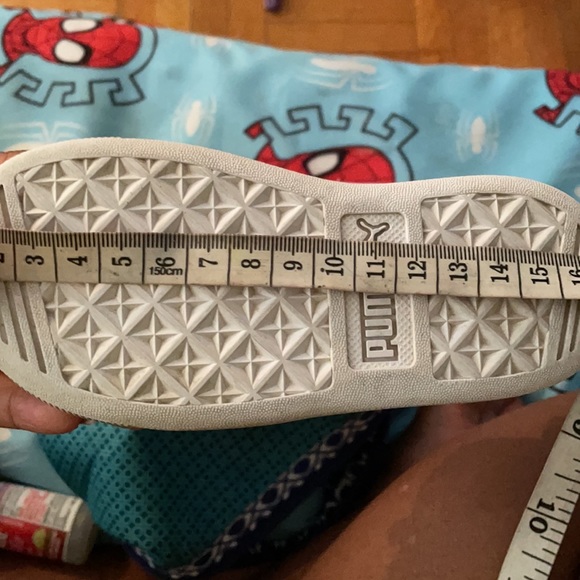 PUMA KIDS PINK AND GREY SUEDE SNEAKERS - Picture 9 of 9